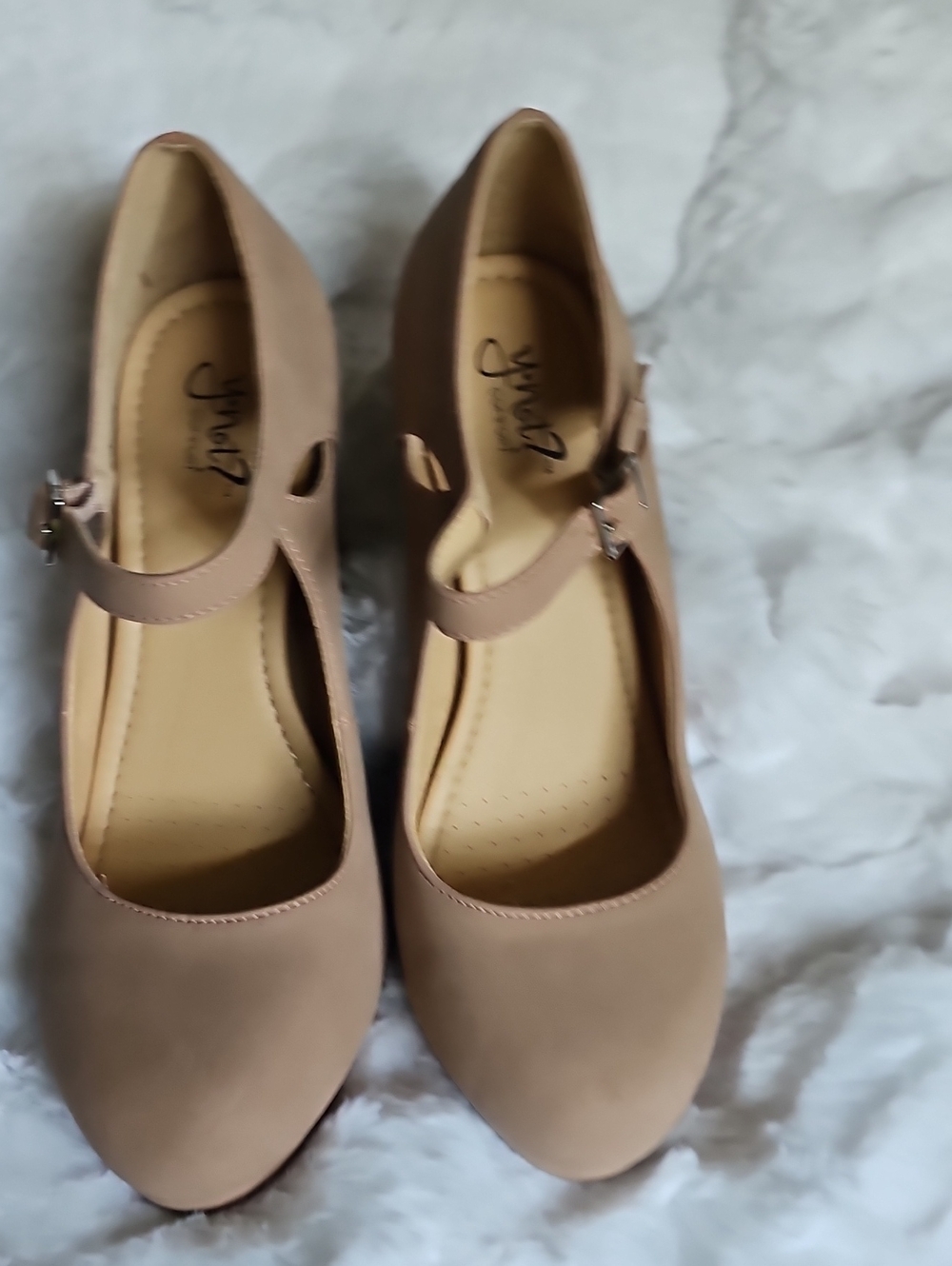 Mary Jane Heels in Taupe - Classic Comfortable Style